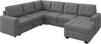 HONBAY Sleeper Sofa Bed with Storage Chaise, Sectional Couch with Pull Out Bed - Image 8