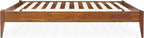 Bme Dinkee Twin Bed Frames without Headboard, Acacia Wood 15 Inch Platform Bed - Image 4
