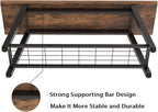 Oastreeful Storage Bench Industrial Rustic Wooden and Metal Entryway Shoe Boots - Image 8