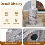 Round Coffee Table Set for 2, Modern Living Room Table Set, Faux Marble Wood - Image 7