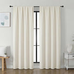 Simplebrand Ava Light Beige Light Filtering Curtains by Simplebrand