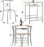 VINGLI 3 Piece Dining Set, Small Kitchen Table Set - Image 7