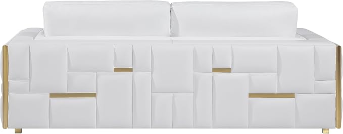 Blackjack Furniture Catania Modern Top Grain Italian Leather Sofa Set - Image 4