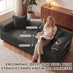 GRUSIGN 78 Inch Convertible Sofa Bed, 5-in-1 Futon Sofa Bed Pull Out Couch - Image 6