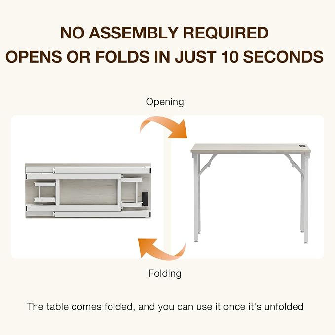 TEMI Small Computer Desk Folding Table - Image 3
