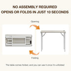 TEMI Small Computer Desk Folding Table - Image 3