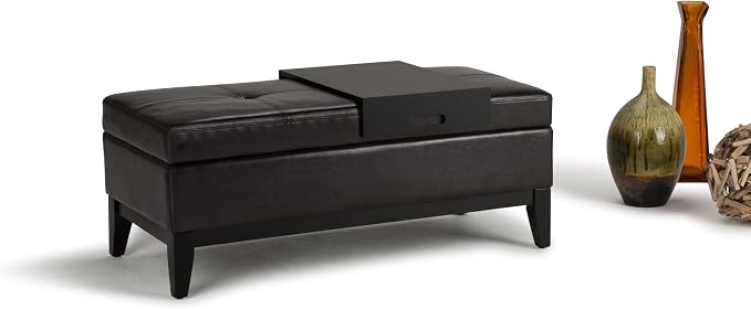 SIMPLIHOME Oregon Storage Ottoman Bench - Image 13