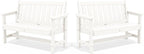 SERWALL Outdoor Bench, HDPE Outdoor Benches Weatherproof, 2-Person Garden Bench by SERWALL