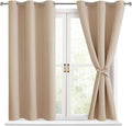 Blackout Curtains for Bedroom, 2 Drape Panels, 38 x 54 Inch | Thermal Insulated by Hiasan