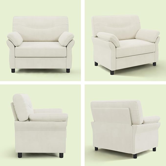 44.5" Oversized Accent Chair, Comfy Chenille Fabric Living Room Chairs - Image 7