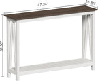 ChooChoo Farmhouse Console Table, Rustic Vintage Narrow Sofa Table - Image 2