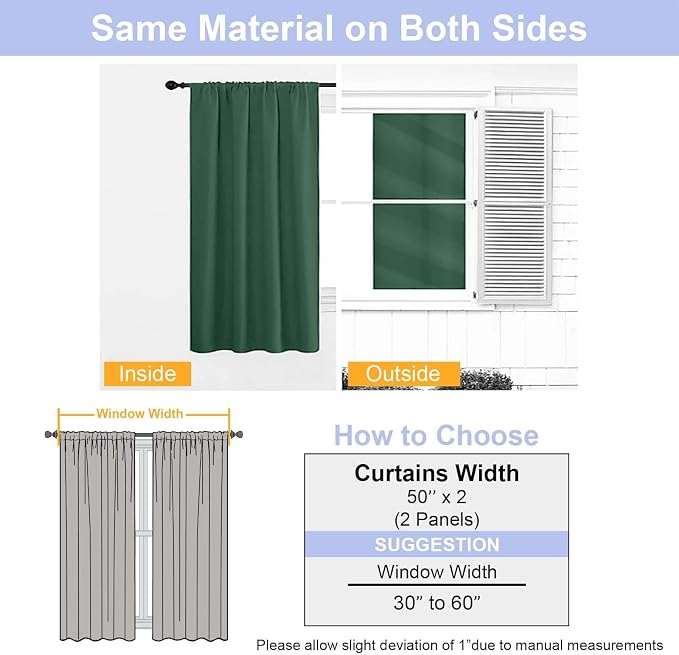 Simplebrand Ava Ever Green Blackout Curtains - Image 8
