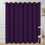 Yakamok Purple 100% Blackout Patio Door Curtain Panels W100 x L96, 1 Panel | - Image 2