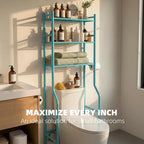 GloTika 3-Tier Over Toilet Storage - 150lb Total Capacity Metal Bathroom - Image 4