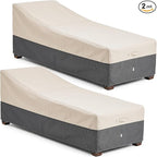 Extra Heavy Duty Patio Chaise Lounge Cover Waterproof 2 Pack by Kikcoin