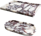 Real Luxurious Natural Marble Vanity Tray Genuine Marble Storage Tray by DUANYAN