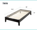 Mellow Naturalista Grand 12 Inch Solid Wood Platform Bed - Image 2