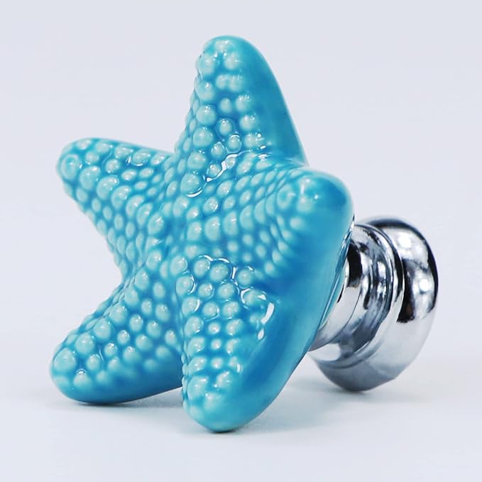 Starfish Drawer Knobs Coastal Kitchen Cabinet Knos Beach Themeb Knob Ceramic - Image 5