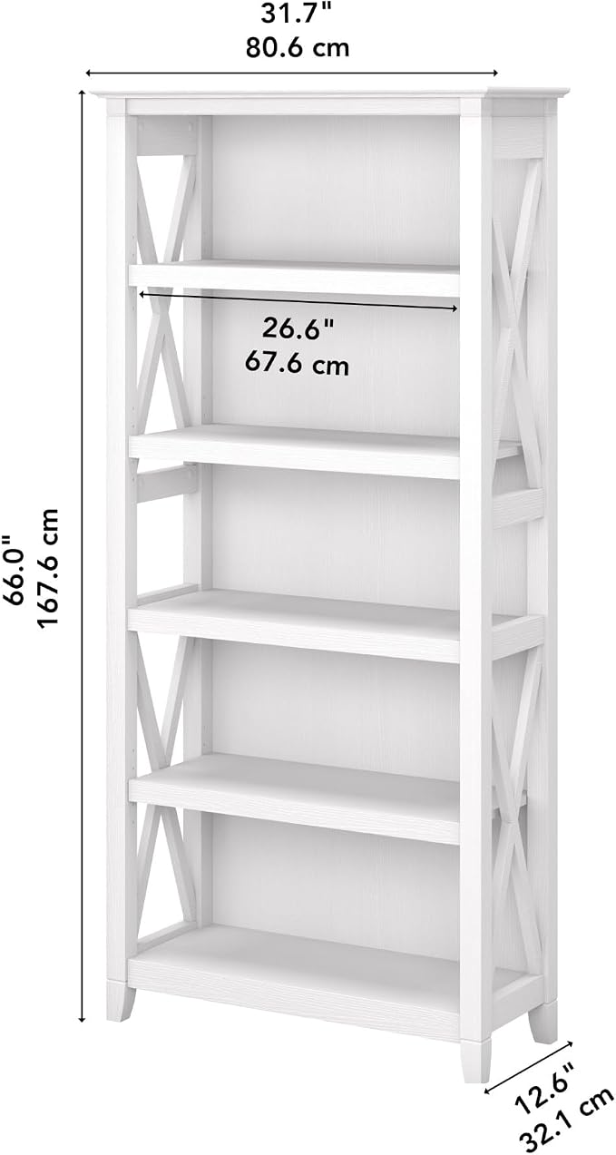 Bush Home Tall 5 Shelf Bookcase - Image 3