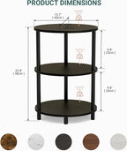 Round Pedestal End Table - Image 2