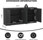 63'' Fluted TV Stand for TVs up to 75'', Modern Media Console - Image 2