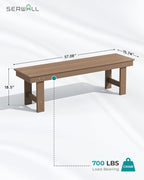 SERWALL Outdoor Dining Set for 6, HDPE Furniture - Image 5