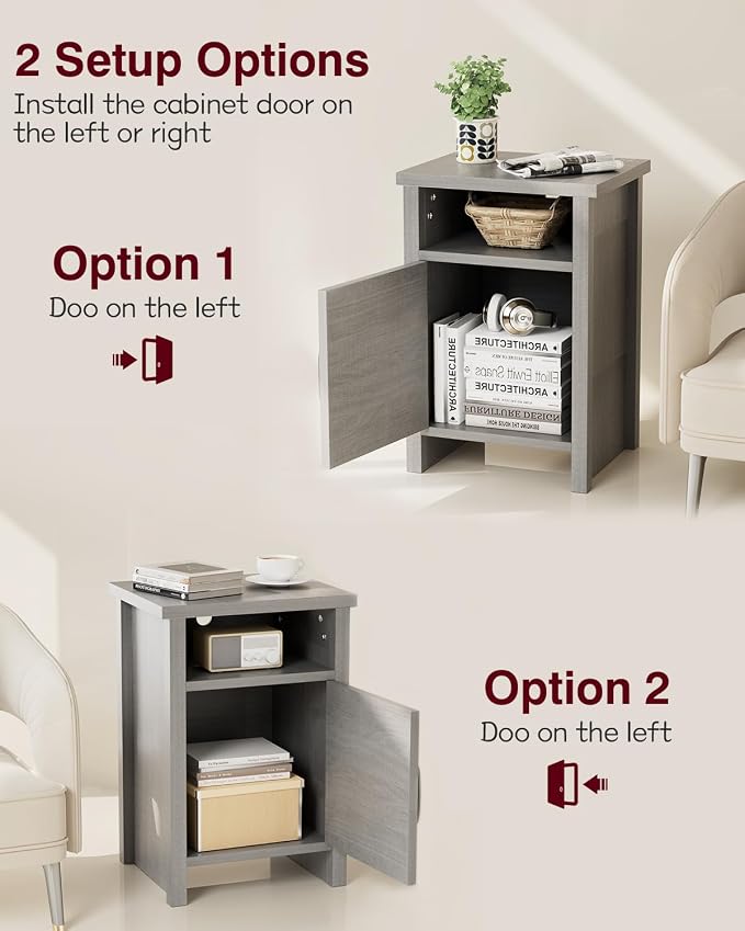 YESHOMY Farmhouse Modern Nightstand - Image 6