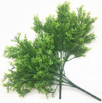 CATTREE Artificial Shrubs Bushes, Plastic Fern Leaves Simulation Faux Grass Realistic Fake Plants Wedding Indoor Outdoor Home Garden Verandah Kitchen Table Centerpieces Arrangements Decoration 2 pcs - Image 6