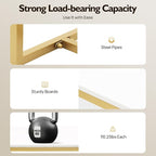2pcs Gold Retail Display Nesting Tables, Shoes Handbag Metal Display Riser Shelf - Image 6