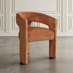 Jofran Gwen Jacquard Upholstered Accent Chair, Modern Luxury Plush Sculptural - Image 8