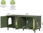 Homhedy Boho Cat Litter Box Enclosure - Image 3