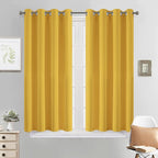 Yakamok Room Darkening Curtains 52x45 inch Long Mustard Yellow-Living Room | 2 by Yakamok