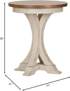 Liberty Furniture Industries Farmhouse Reimagined Round Chair Side Table - Image 3
