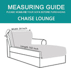 U-NICE HOME Sectional Couch Cover Chaise Lounge Cover, Chocolate | Washable - Image 4
