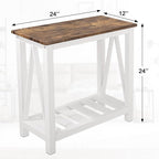 Narrow End Table Rectangular Side Tables - Image 3