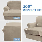 CUCRAF Cushion Sofa Cover 3 Piece Slipcovers, Soft Thick Velvet Couch Cover - Image 6