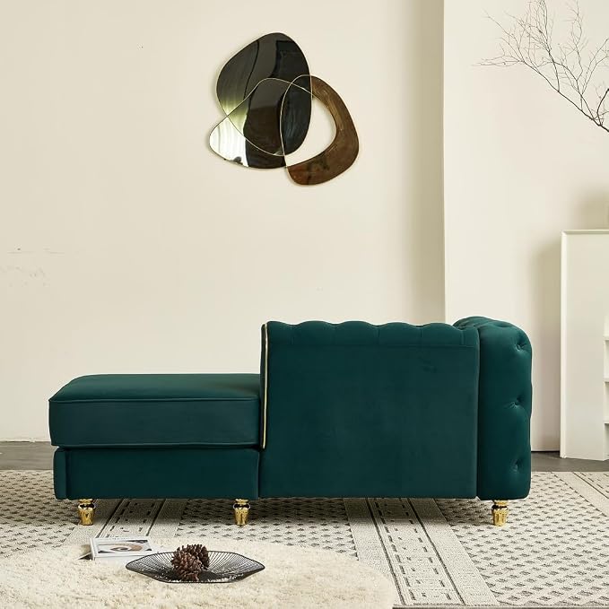 66.9" W Velvet Chaise Lounger - Image 7