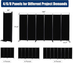 Room Divider 6FT Portable Room Dividers and Folding Privacy Screens, 6 Panel - Image 6