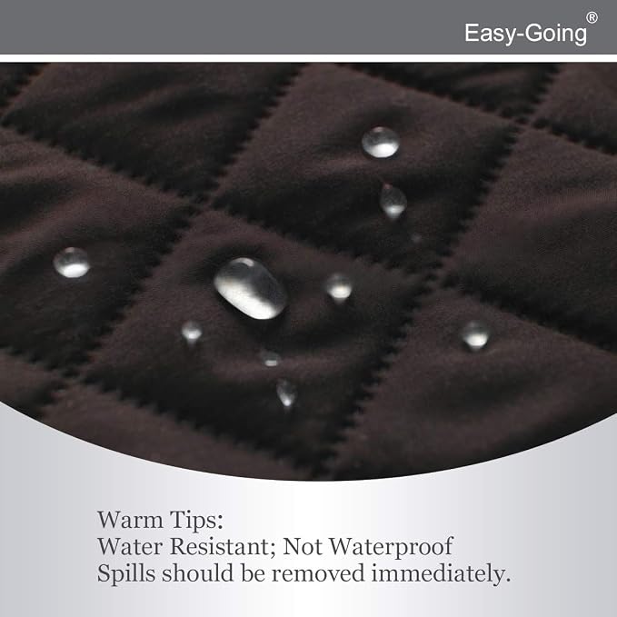 Easy-Going Reversible Couch Cover, Recliner 19 in, Chocolate/Beige | Machine - Image 3