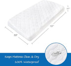 Cot Mattress Pad Waterproof 2 Pack, Quilted Cot Size Mattress Pads Cover 30" X - Image 2