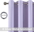 Yakamok Room Darkening Curtains 52x63 inch Length Lilac-Living Room | 2 panels - Image 4