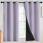SimpleHome Lilac 100% Blackout Curtains Room Darkening Living Room 63 Inch | by SimpleHome