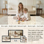 Washable Area Rugs 2x3: Living Room Bedroom Carpet Beige/Brown | Vintage Boho - Image 5