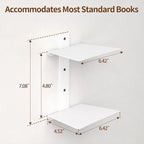 Invisible Floating Bookshelves 6 Tier, Heavy Duty Metal Book Organizer - Image 3