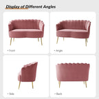 HULALA HOME Modern Velvet Loveseat Sofa - Image 5
