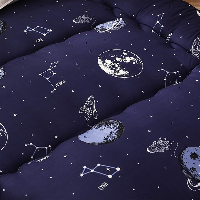 MAXYOYO Navy Space Adventure Japanese Floor Futon Mattress, Thicken Tatami Mat - Image 7