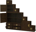 Dark Espresso Elmwood Ming Style Asian Step Tansu - Image 3