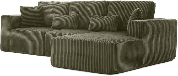 110" Cloud Sectional Couch, Modular Sectional Sofa - Image 8