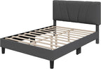 Novilla Queen Bed Frame with Headboard, Bed Frame Queen Size with Wood Slats - Image 8
