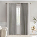 MIULEE Cobblestone Back Tab Blackout Curtains 52x84 Inch Length 2 Panel Set | by MIULEE